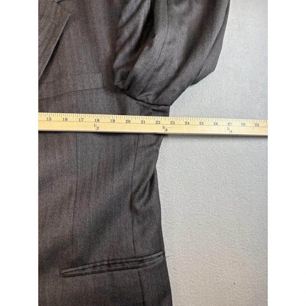 J.S. Bank Mens 44 Long Gray Wool Cashmere Sport Coat Blazer 2 Button Herringbone
